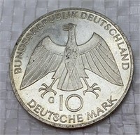 1972 silver 10 mark German