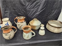 Studio pottery including Jack Middour bowl and