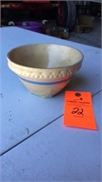 6.5”Wx 3.5” T banded crock bowl good condition