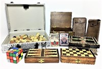 Chess Boards, Game Pieces, Cards, Cube