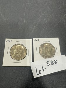 1965 AND 1966 KENNEDY HALF