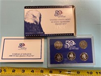 2000 mint state quarter set proof