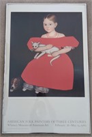 (R) Framed Ammi Philips Girl in Red with Her Cat