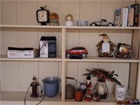 Car Radio, Antique Clock, Copper Kettle, Foo Dog