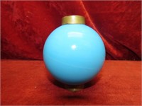 Milk blue glass lightning rod glass ball.