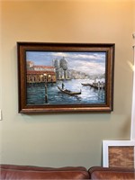 S Burnett Oil on Canvas Italy Painting