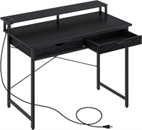 Rolanstar Computer Desk with 2 Drawers and Power O