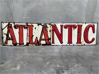 Original Embossed ATLANTIC 2 Piece Enamel Sign -