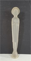 Vintage Virgin Mary Frosted Acrylic Statue