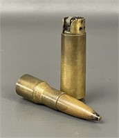 WWII Trench Art Brass Bullet Lighter SL43