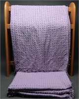 1950's Matching Lavender Chenille Bedspreads (2)