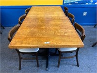 2x Solid Wood Dining Tables & 6 Chairs (2x bid)