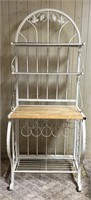 Metal Bakers Rack with Shelves and Wine Rack 31”x