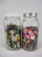 Lot (2) Jars of Early Buttons