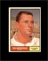 1961 Topps #216 Ted Bowsfield EX to EX-MT+