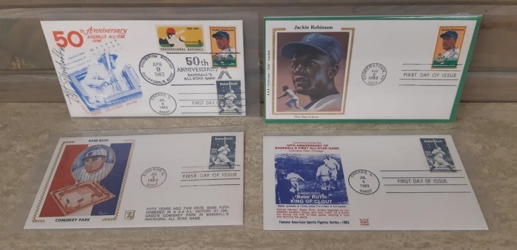 Babe Ruth & Jackie Robinson 1st Day Issues