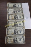 (6) 1935 Series $1 Silver Certificates