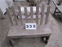 Vintage wooden picket fence bench