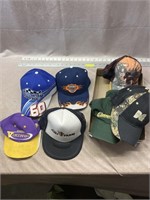 lot of baseball caps