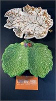 Vintage Ceramic Leaf Dishes