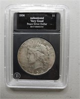 1934-S Peace Silver Dollar