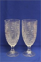 Pair of Press Glass Water Tumblers