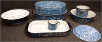 Enamelware / Graniteware - Blue & White Swirl