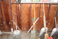 Garden Tools & Contents of Wall