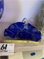 Blue Blown Basket