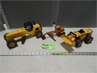 Slink toy grader and Tonka grader and front end lo