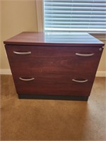 Large 2 Drawer Wooden Locking File Cabinet