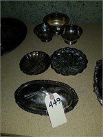 ASSTD SILVER PLATE BOWLS, TRAYS, ETC