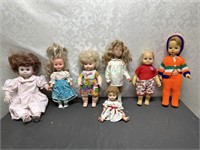 Mattel tiny chatty baby, and misc dolls