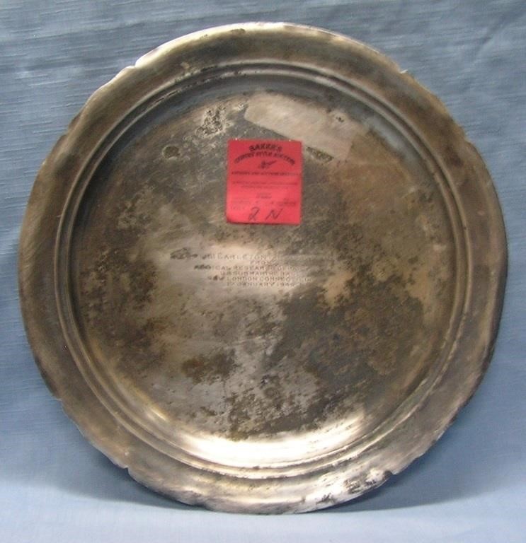 Reed & Barton silver presentation award platter