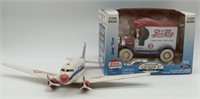 (GH) Metal  Pepsi Airplane & Coin Bank Ford