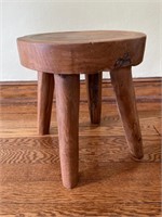 4 Leg Rustic Wood Plant Stand Stool