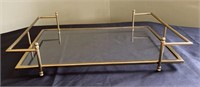 Brass & Glass Service Tray