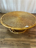 Woven Rattan & Bamboo Large Coffee Table