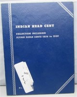 Partial Indian Head Cent Album. (24) Coins Total.