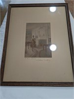 Wallace Nutting Signed Litho - A Fine Point