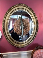 LARGE GOLD FRAMED BULLET MIRROR