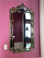 LARGE ORNATE GOLD FRAMED MIRROR