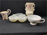 Tea Cup, Vases, Divided Dish