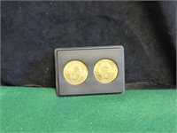 2 Brett Favbre Coins from Packers
