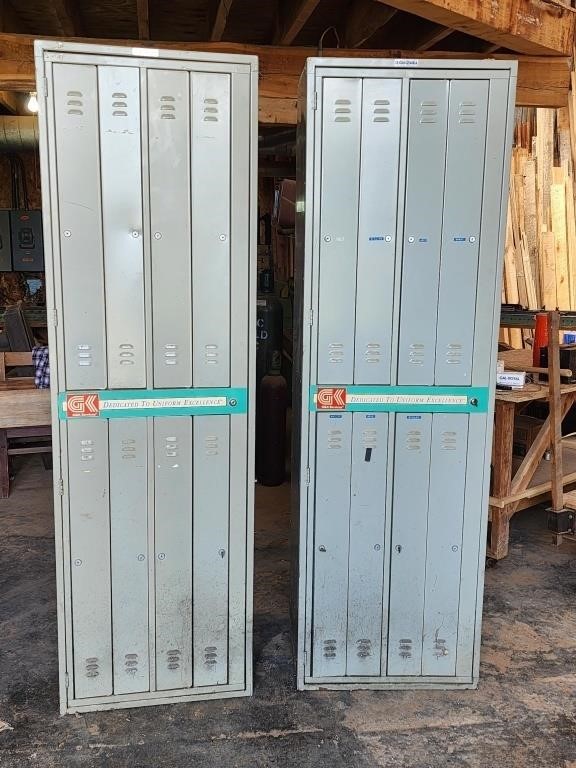 2 Tall Metal Uniform Lockers