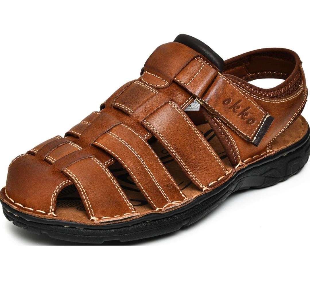 ($69) Mens Open Toe Athletic Sandals Nubuck, US 13