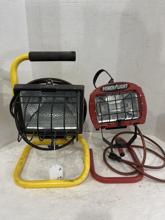 (2) Halogen Work Lights