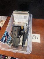 cassettes Cd's plastic shoebox lot