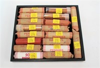 18- Rolls of Lincoln cents 1990's-2000's, solid