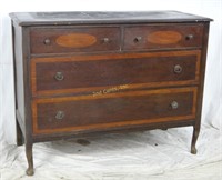 Antique Solid Wood 4 Drawer Chest
